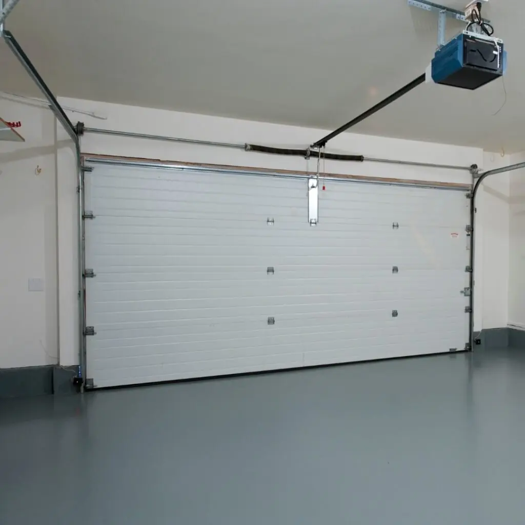 Finished epoxy garage floor